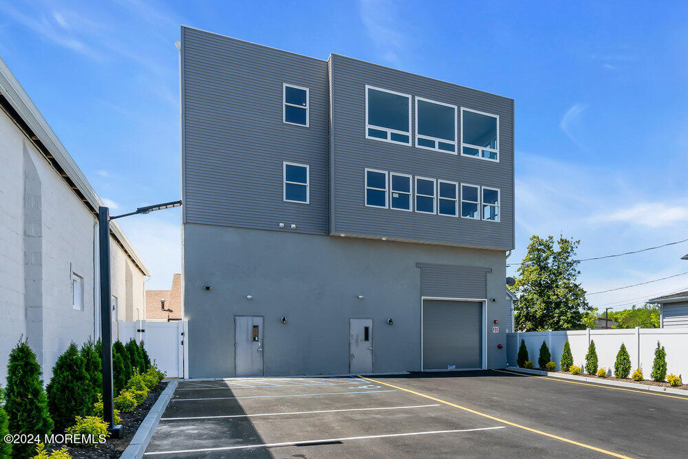 a view of a building with a space