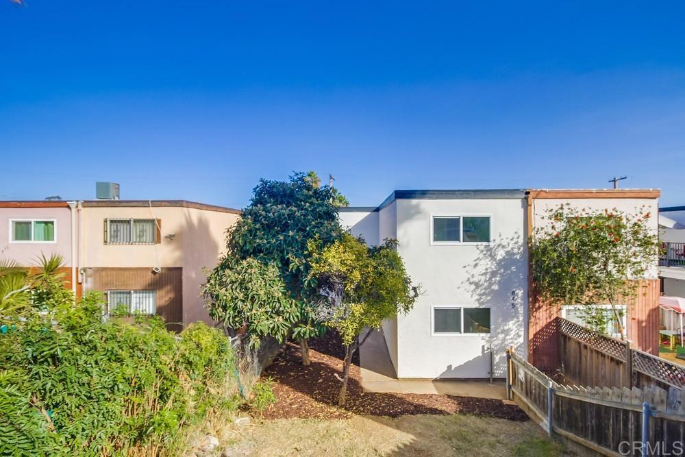 a house view with a backyard space