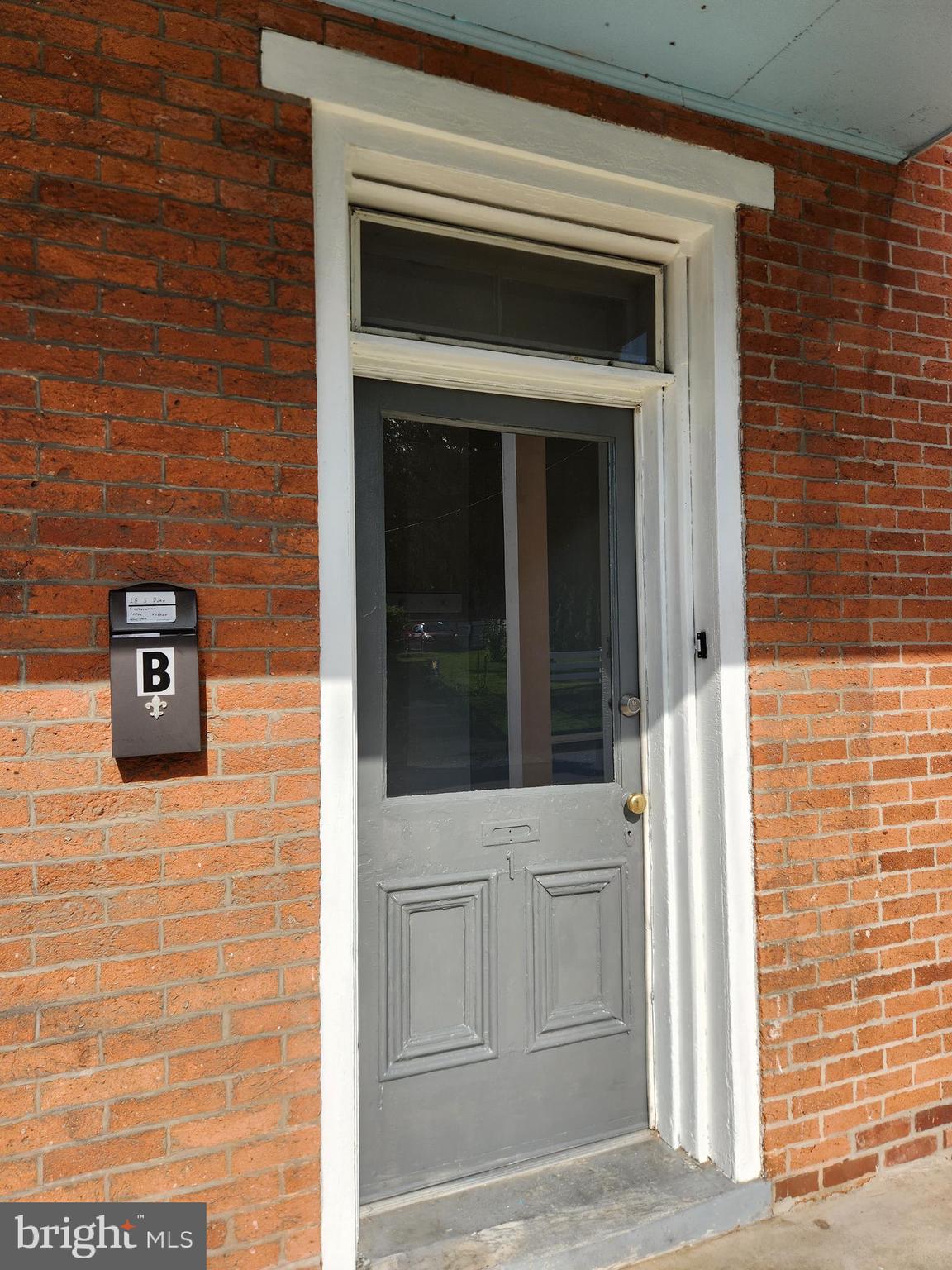 a view of front door of house