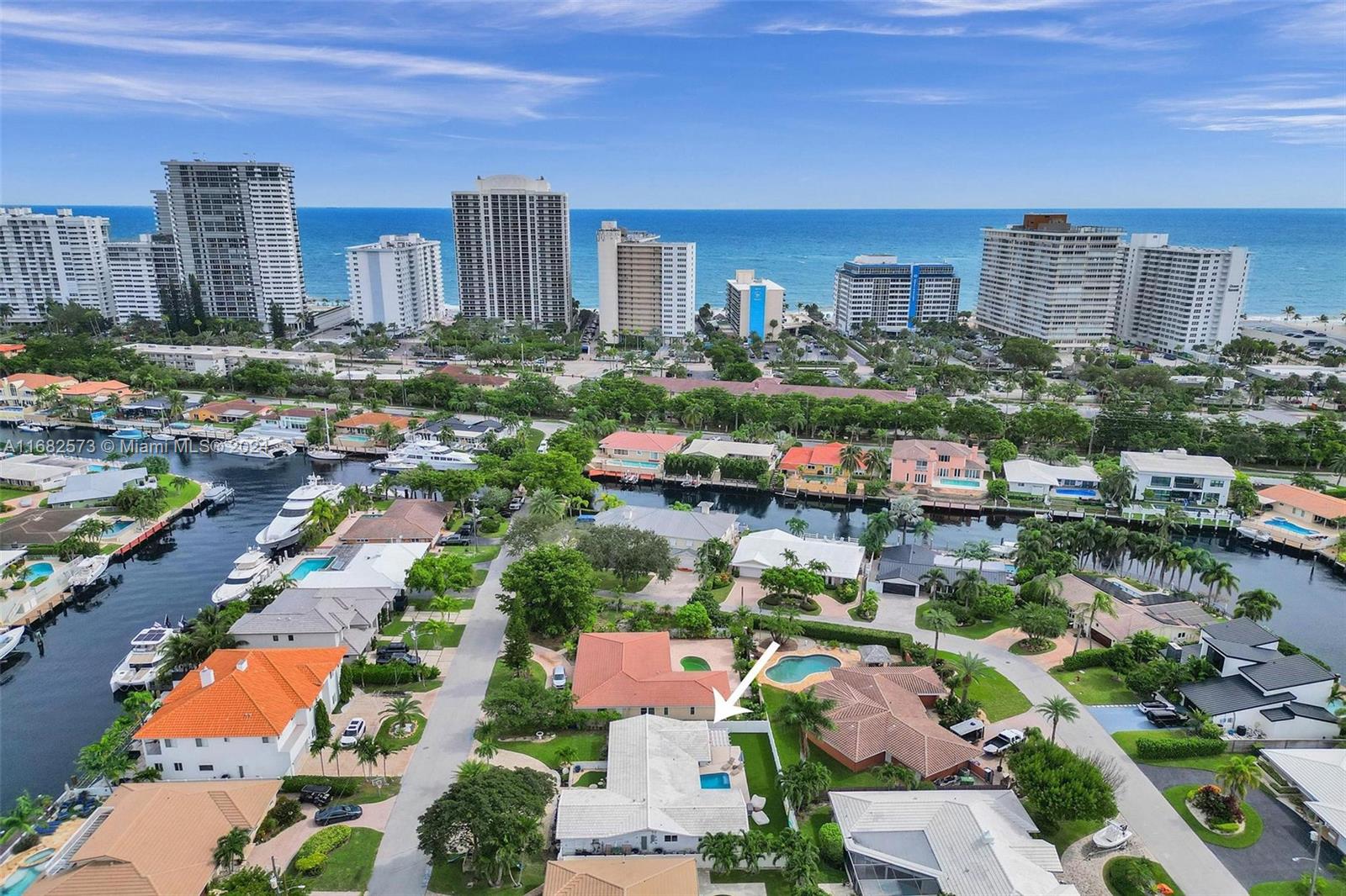 a view of a city with tall buildings