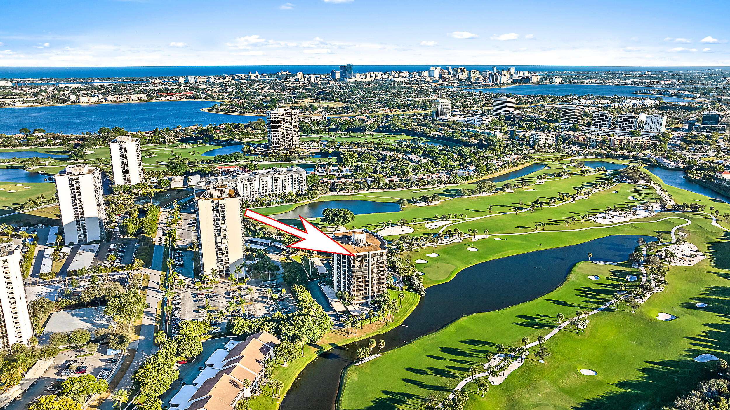 an aerial view of a city