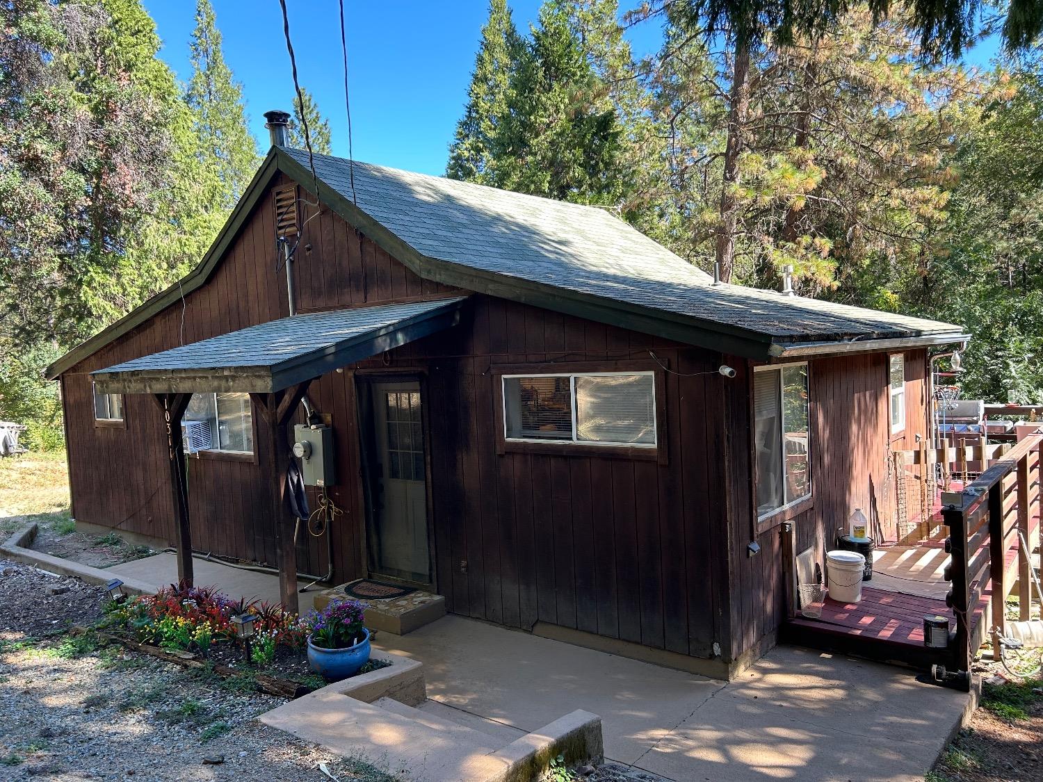 a front view of a house