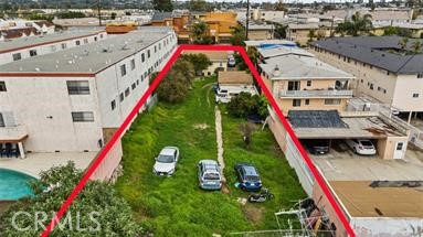 an aerial view of multiple house