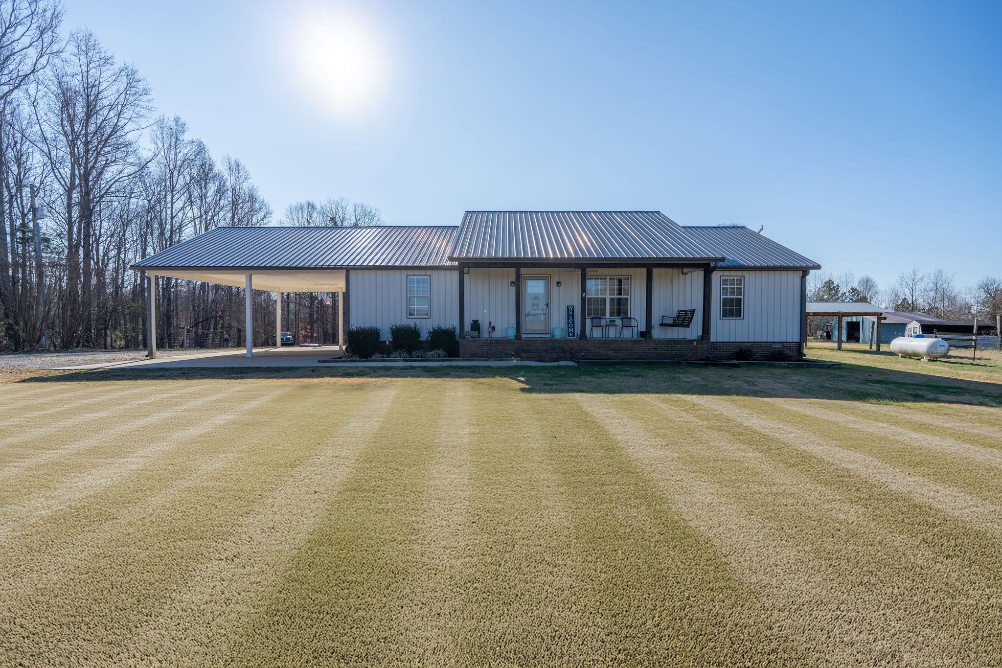 a view of a house with a swimming pool