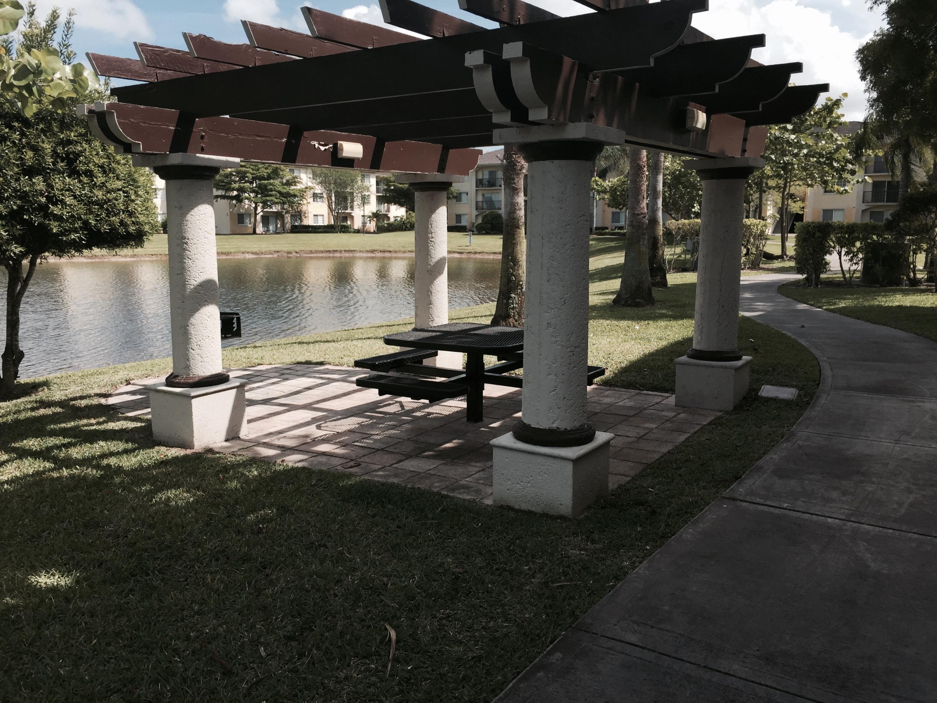 a view of a patio