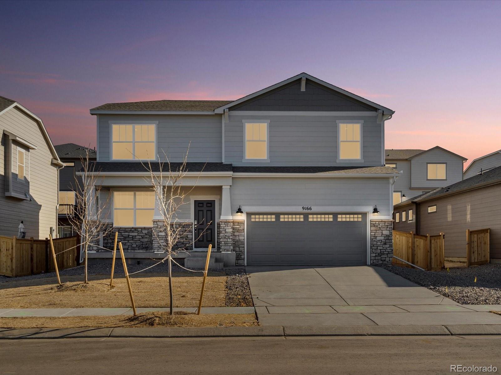 a front view of a house with entertaining space