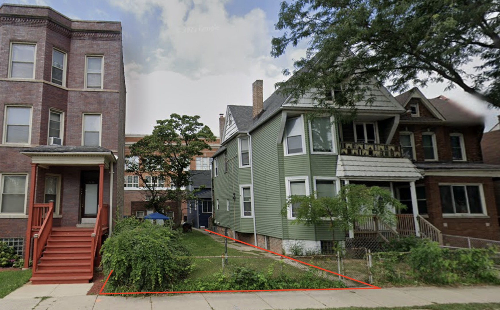 a front view of a house