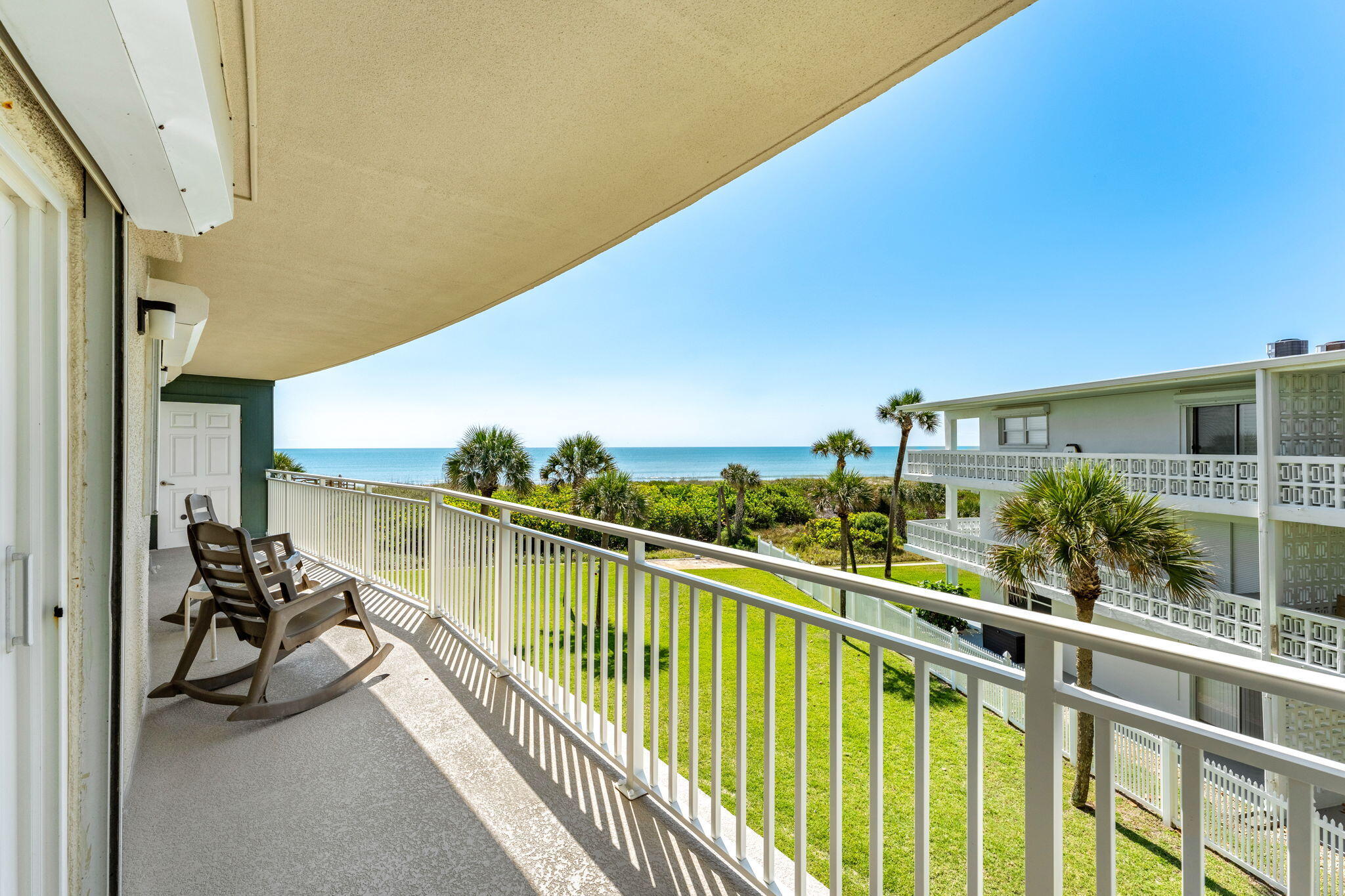 a view of balcony with couch