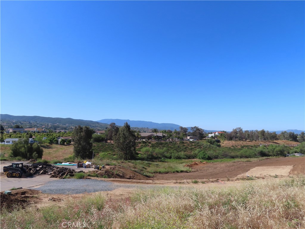 a view of an outdoor space with mountain view