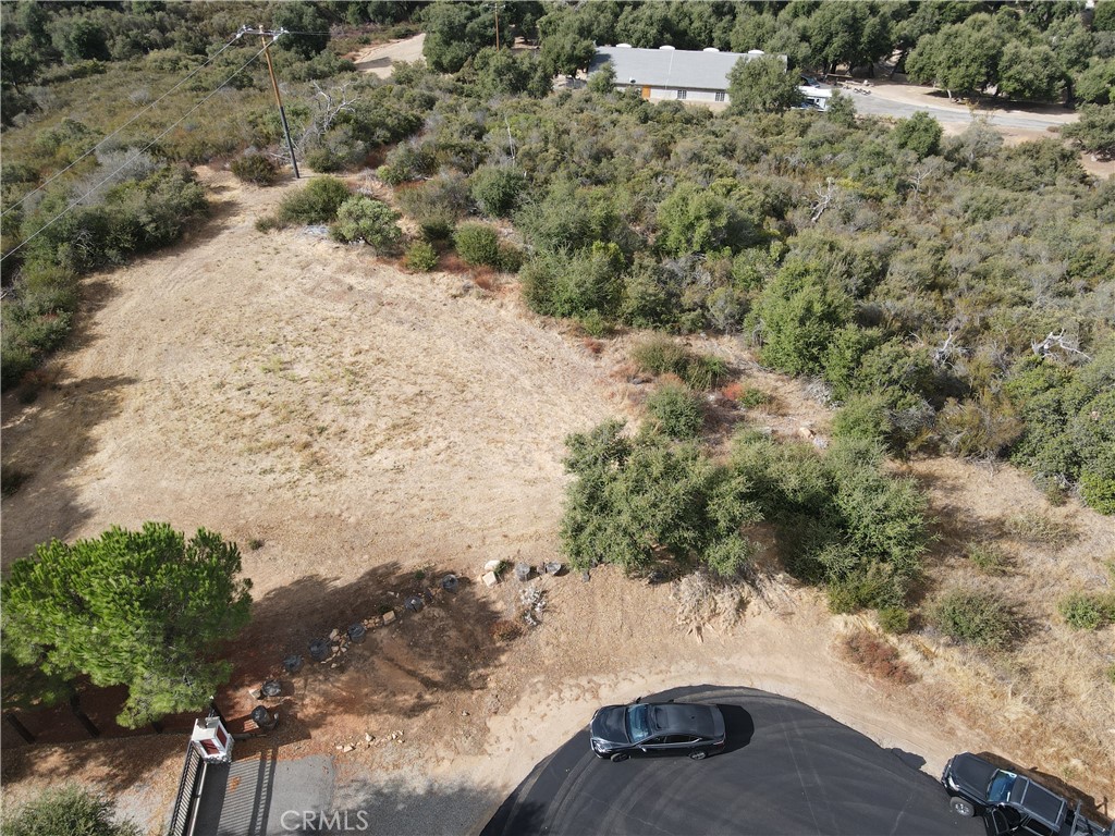 a view of a road with a yard