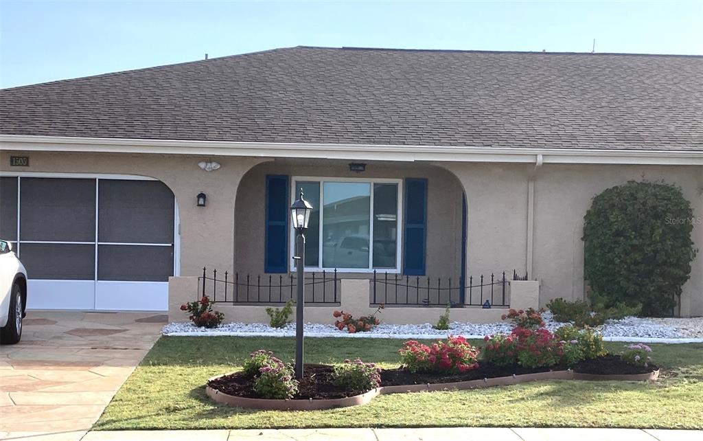 a front view of a house