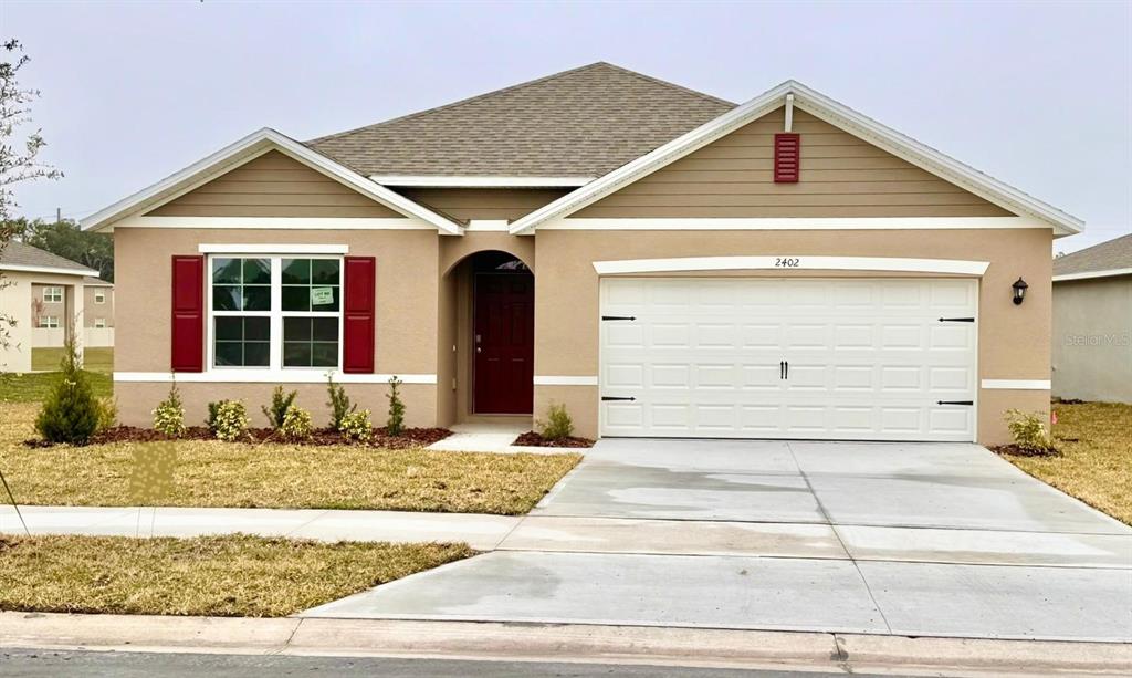 a front view of a house