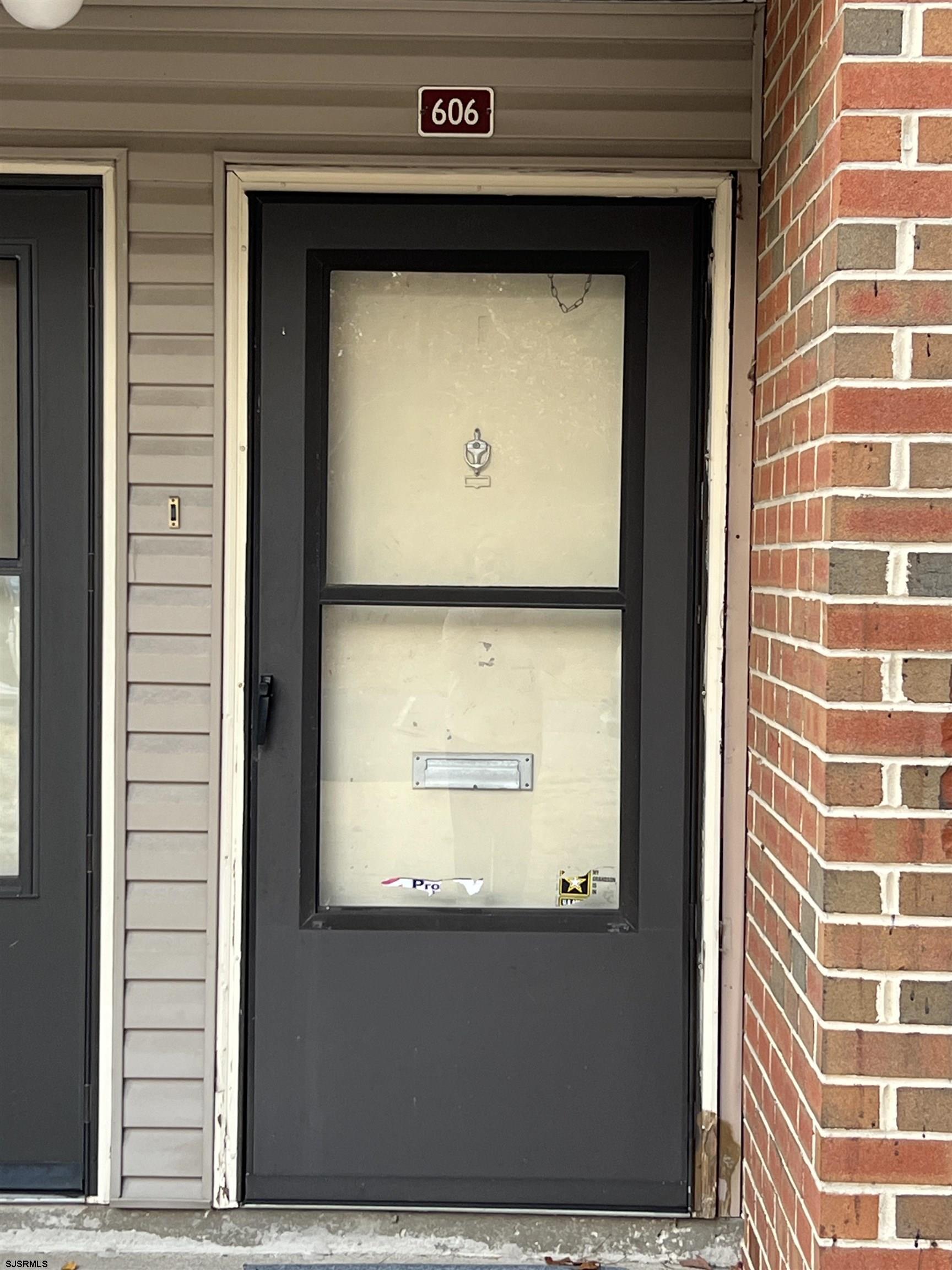 a view of a door of a house