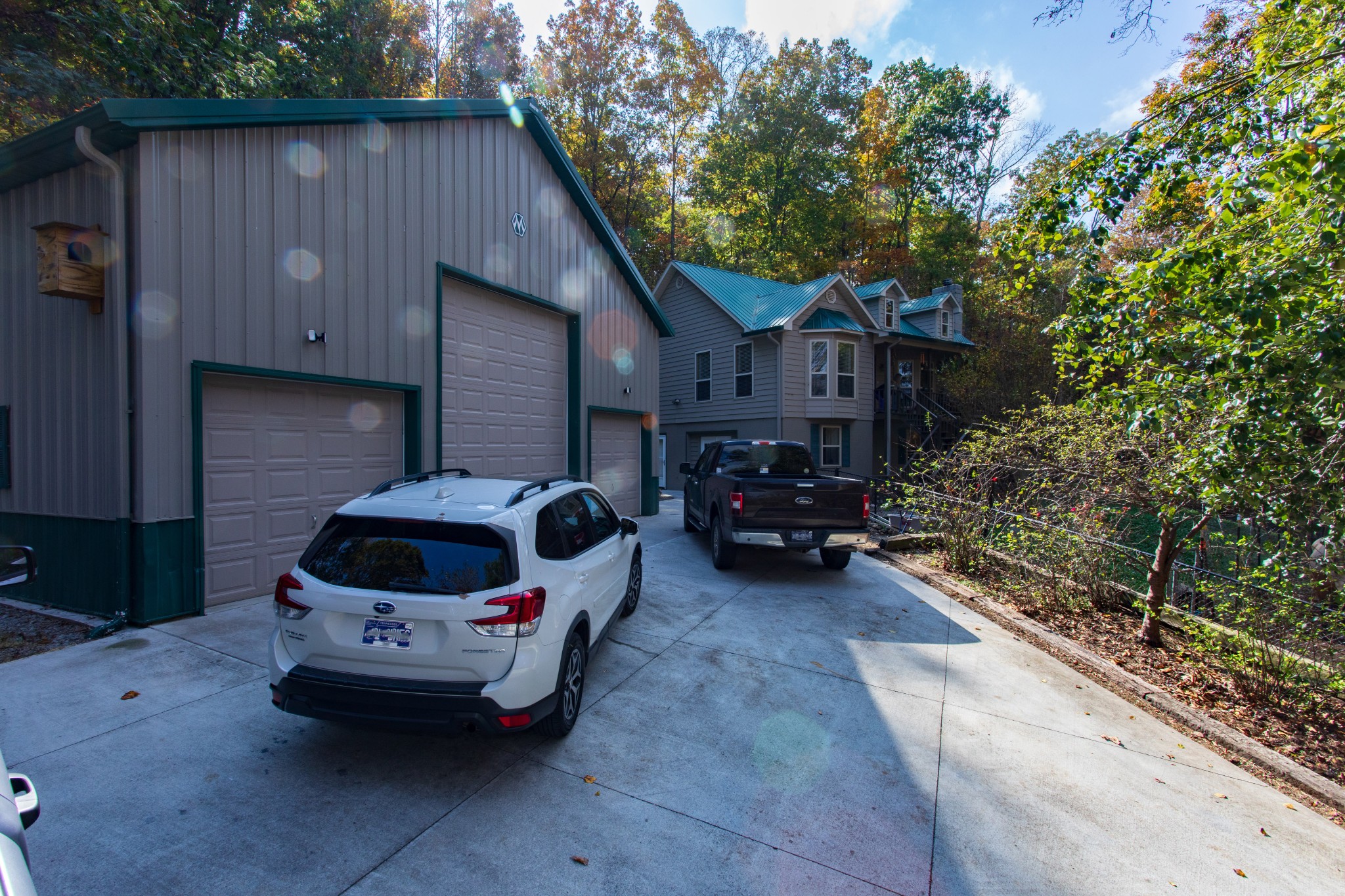 a car parked in front of house