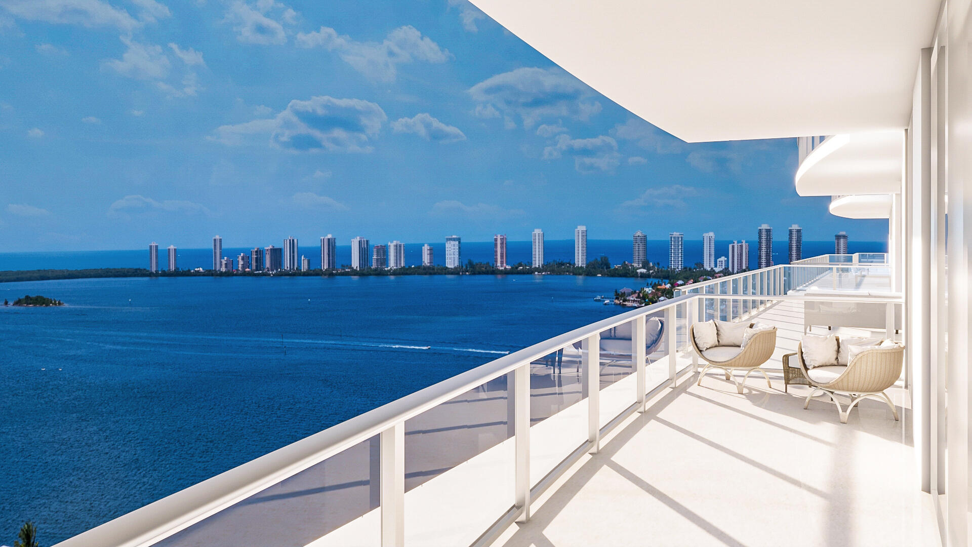 a view of balcony with city view