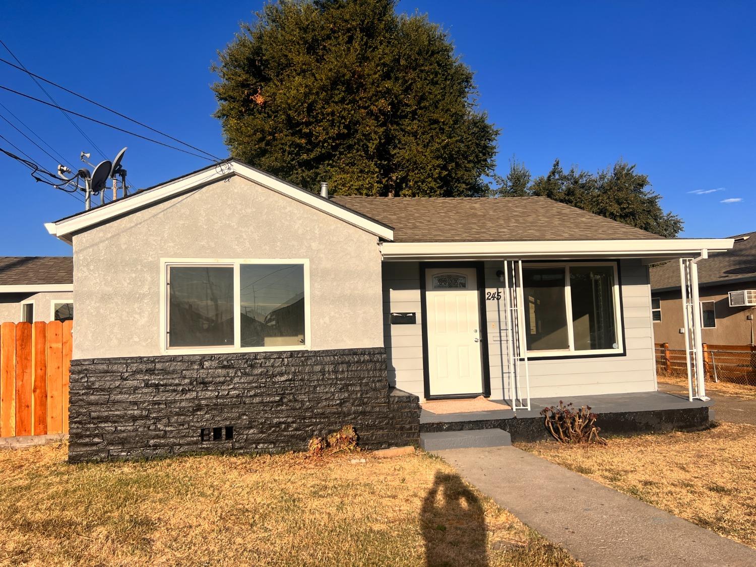 a front view of a house