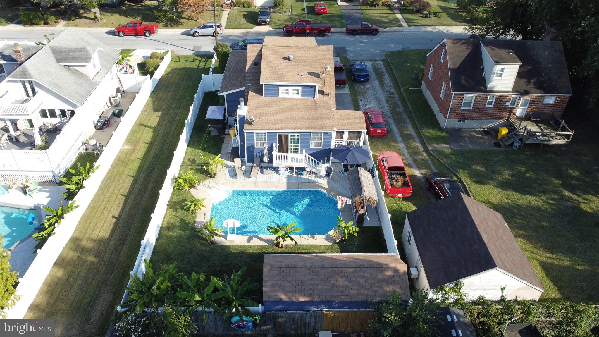 aerial view of home