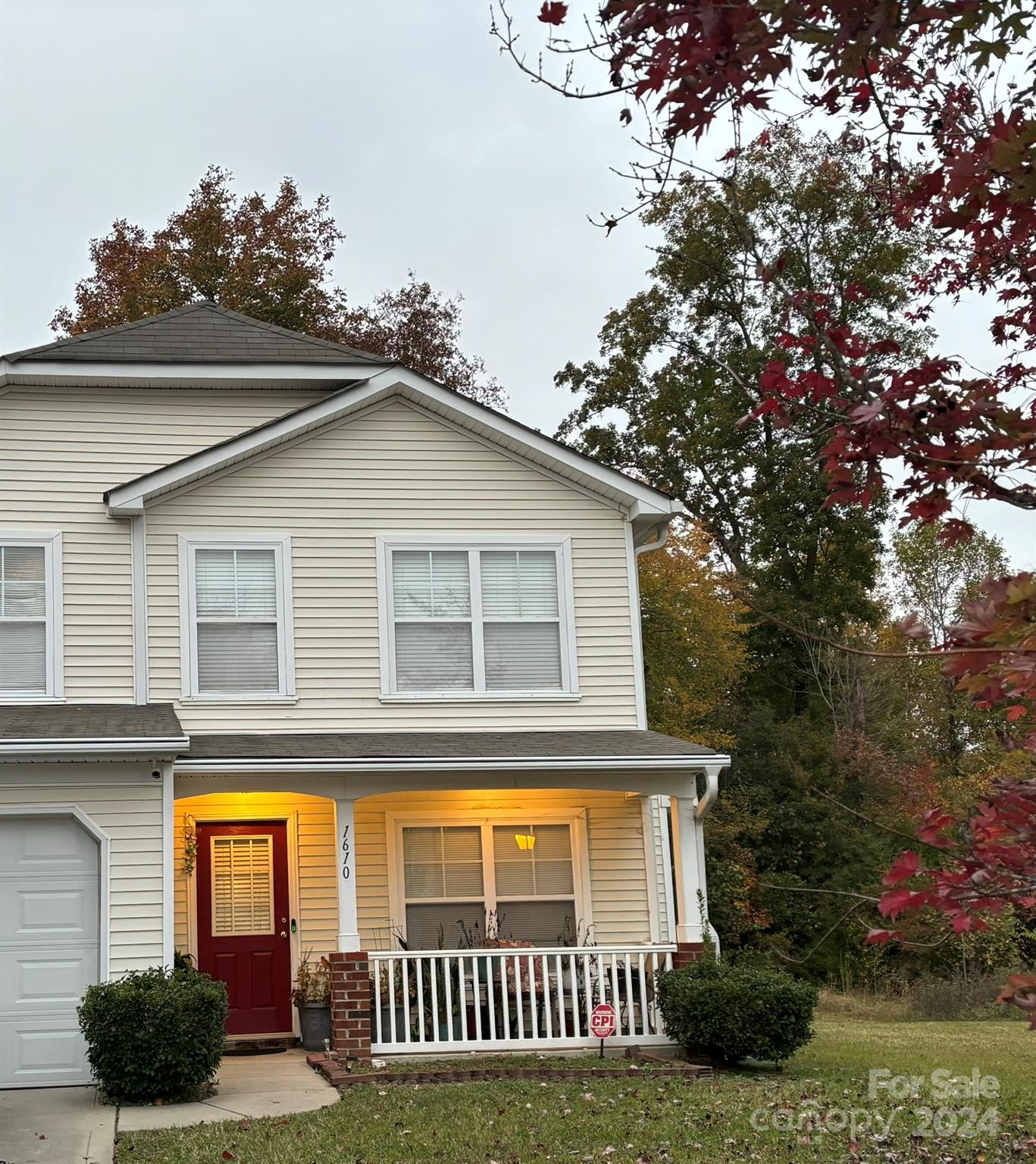 a front view of a house