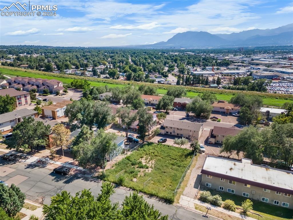 an aerial view of multiple house