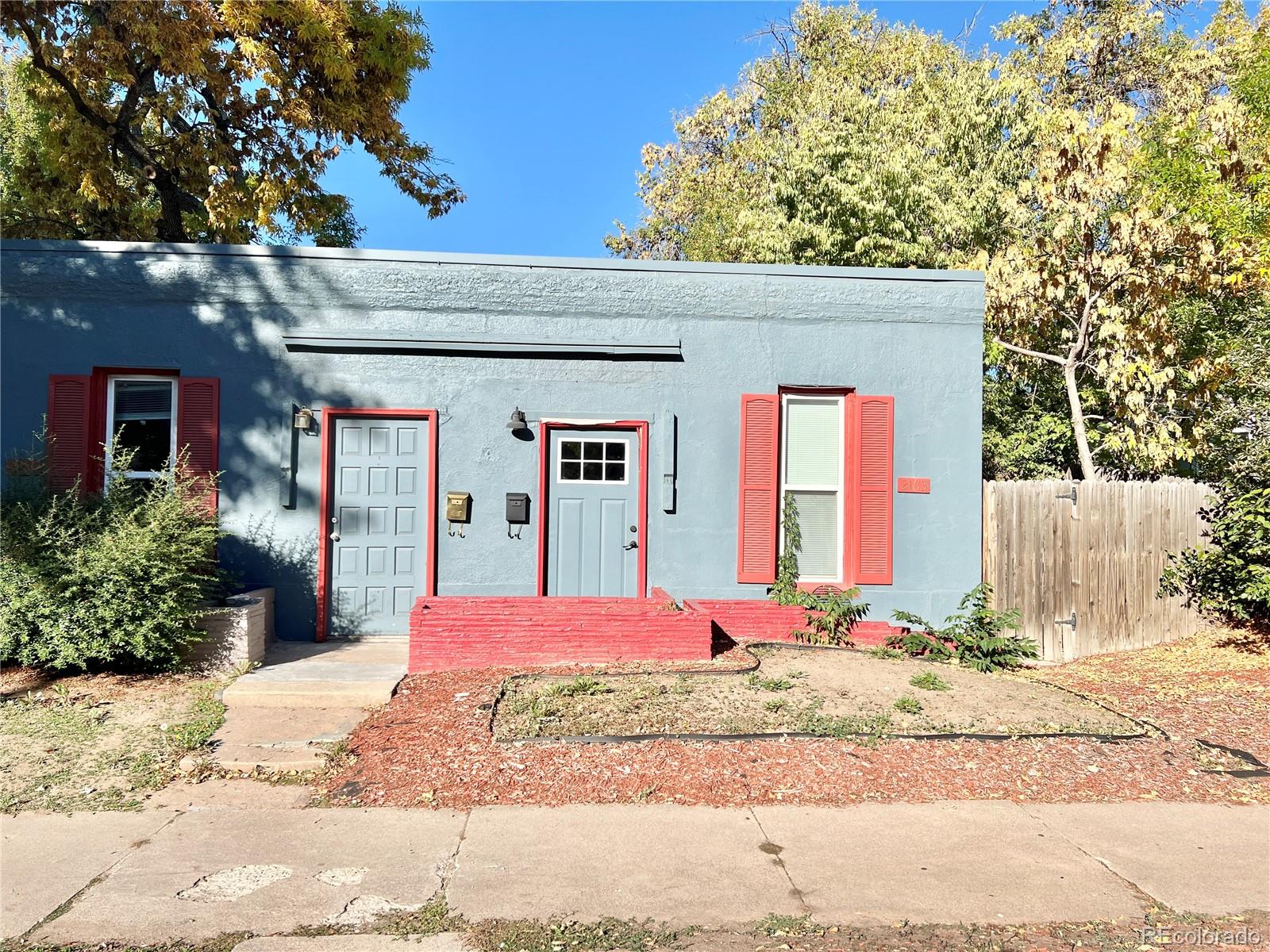 a front view of a house