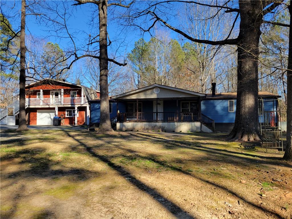 a view of a house with a patio