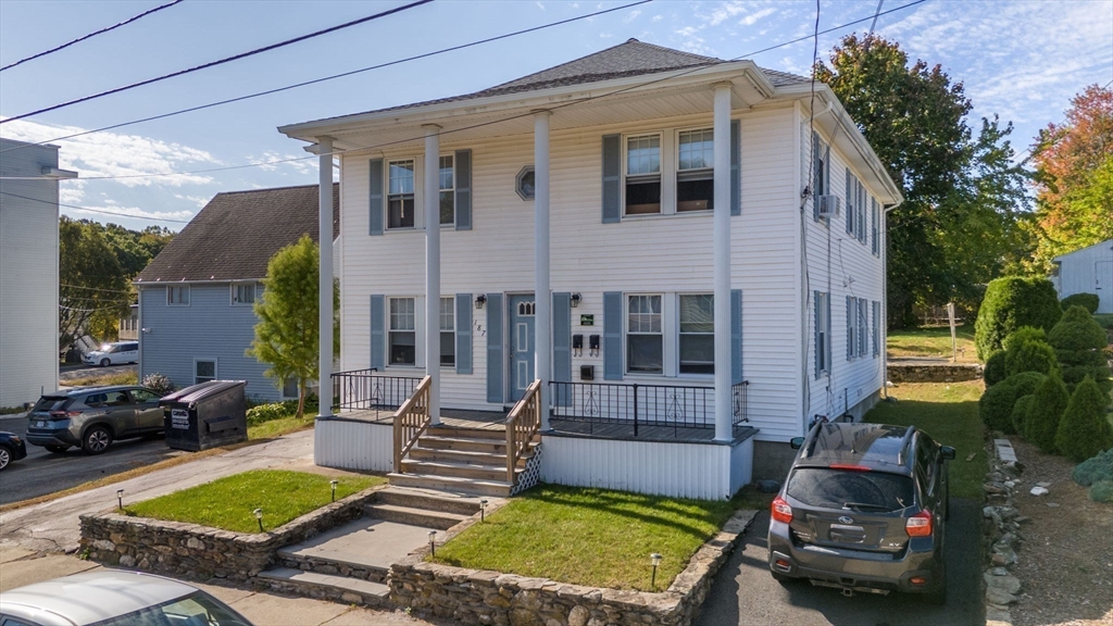 a view of a house with a patio