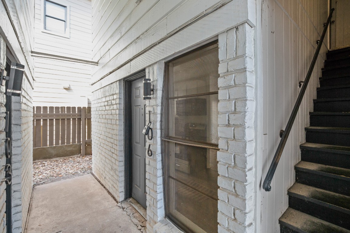 a view of entryway with stairs