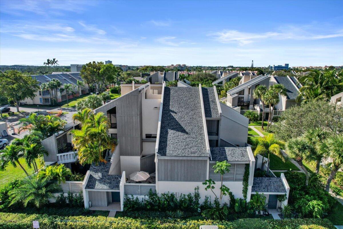 an aerial view of multiple house