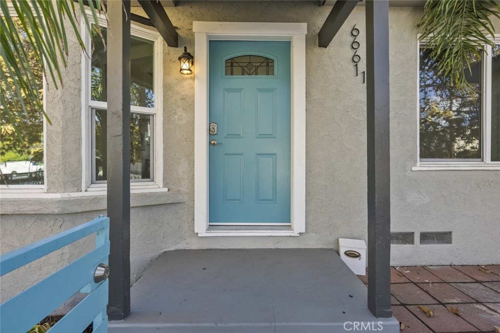 a view of front door