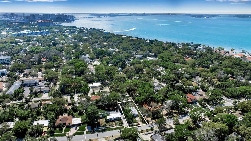 a view of city and ocean