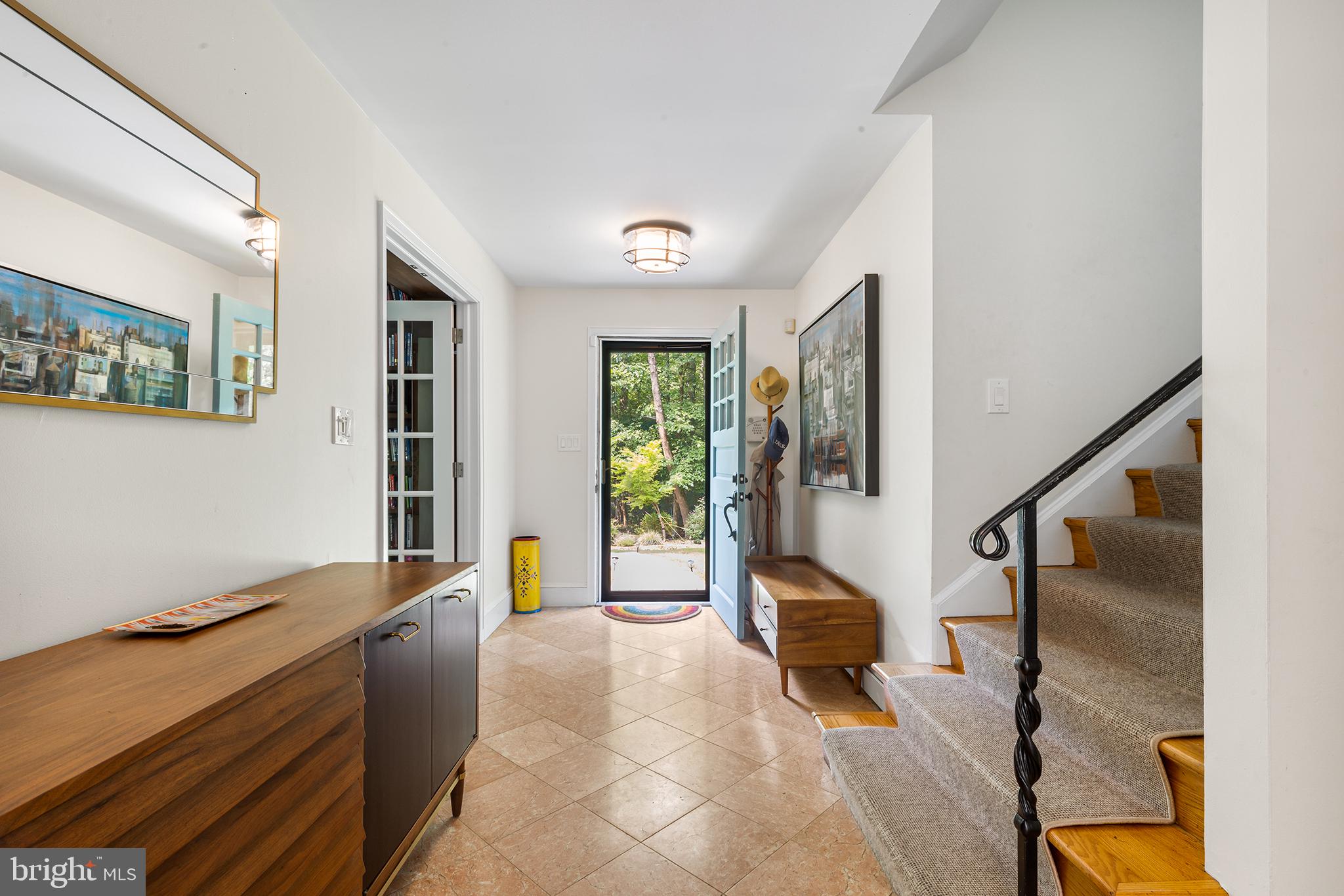 Laundry chute in upstairs hallway - Transitional - Hall