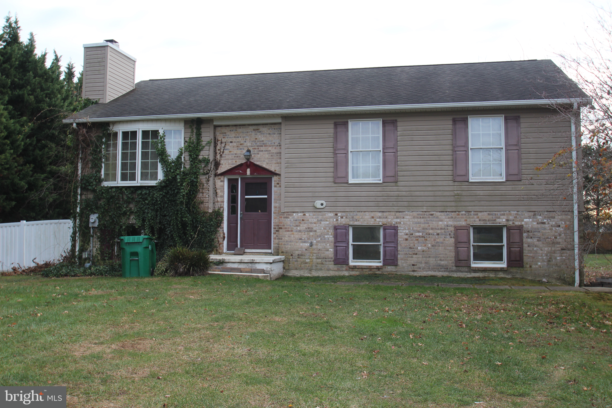 a front view of house with a garden