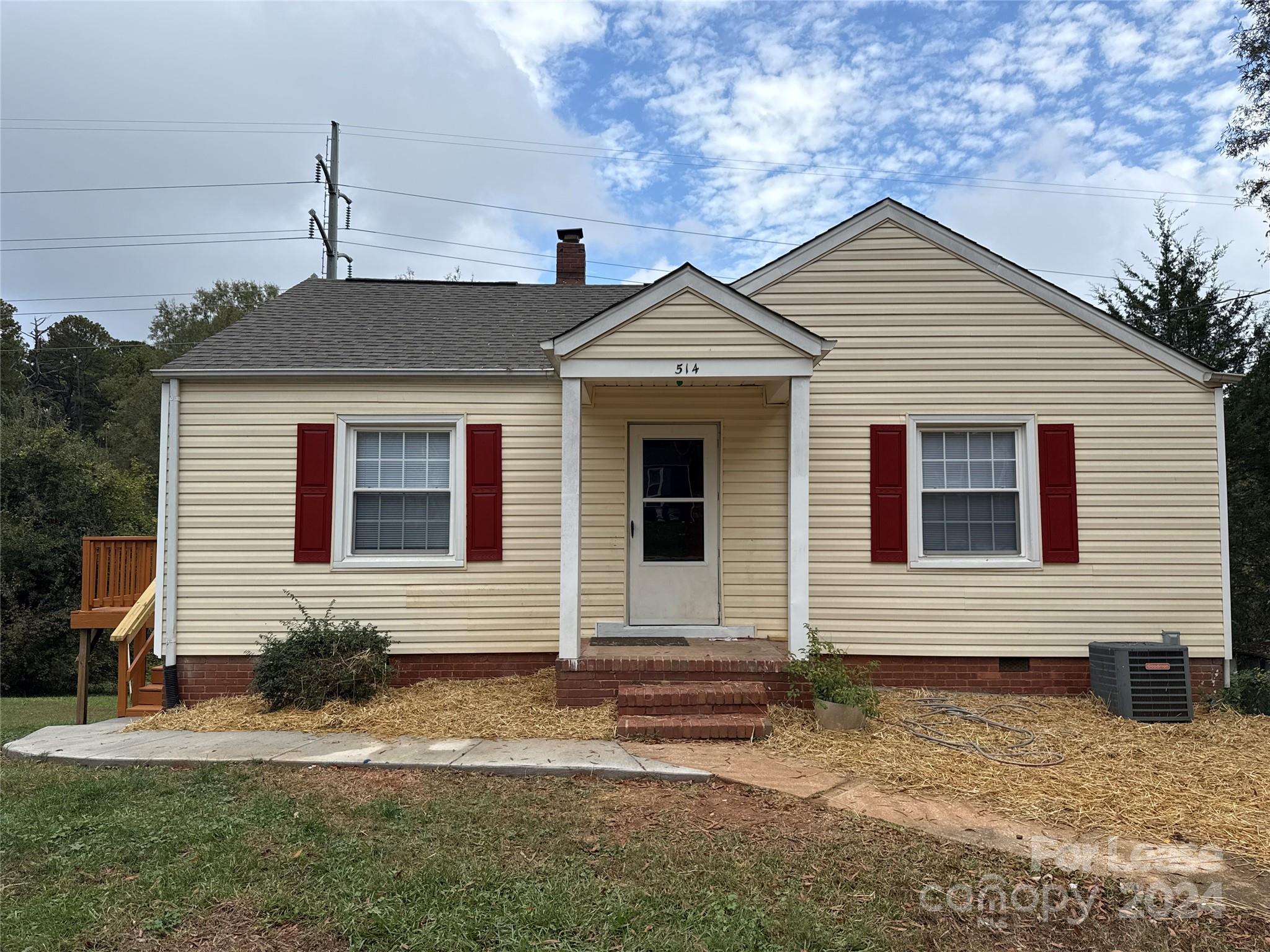 a front view of a house