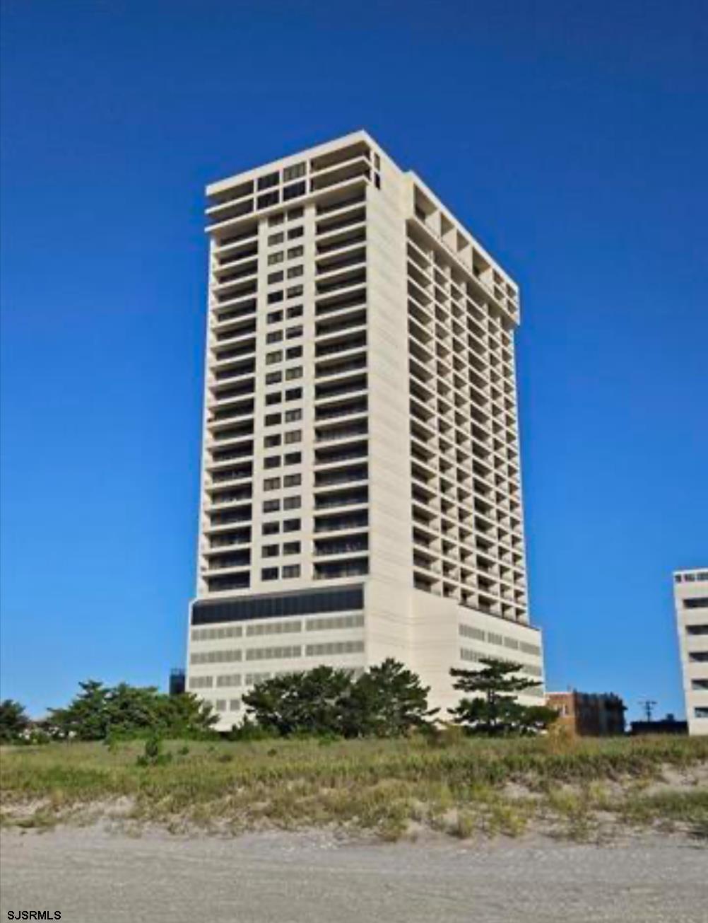 a front view of a building