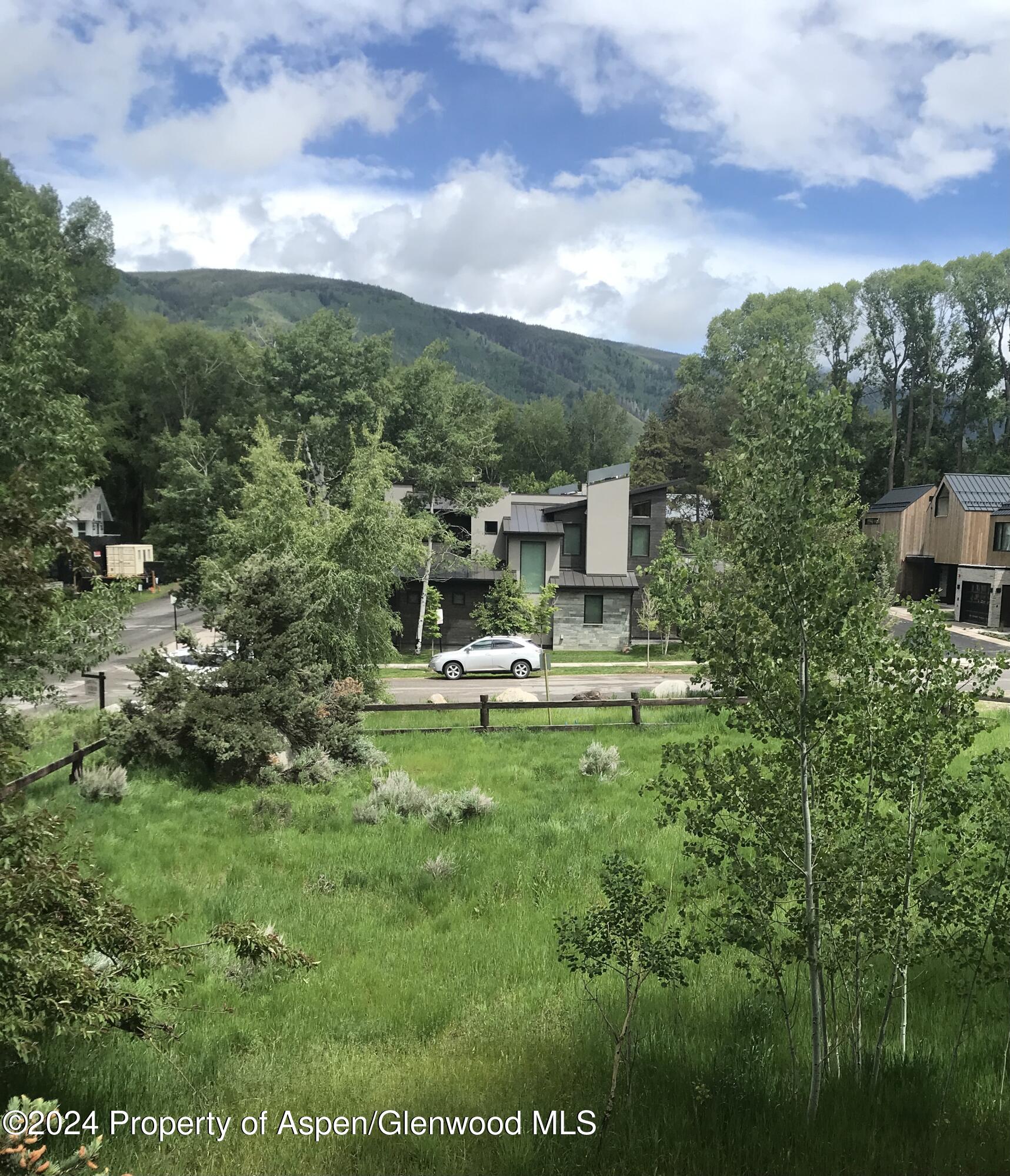 a view of a lake with houses