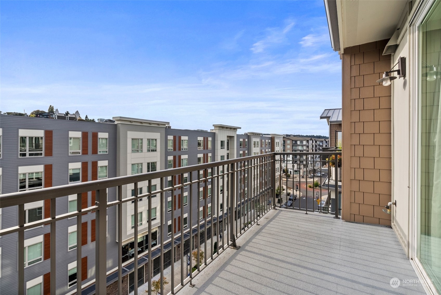 a view of balcony with city view