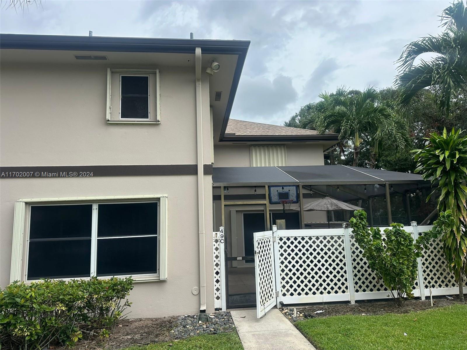 a front view of a house