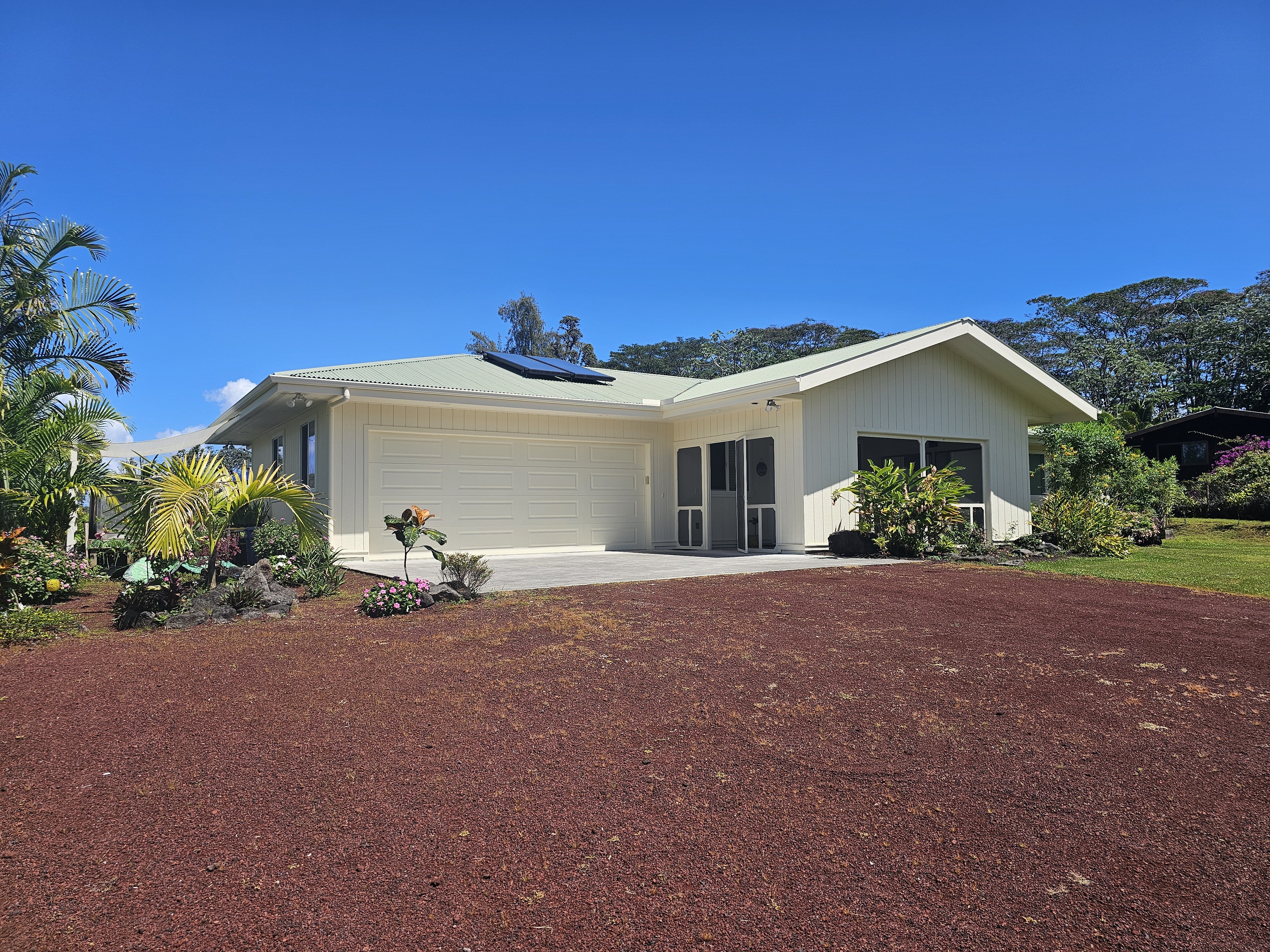 a view of a house with a patio