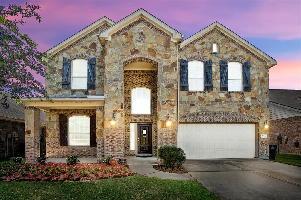 a front view of a house