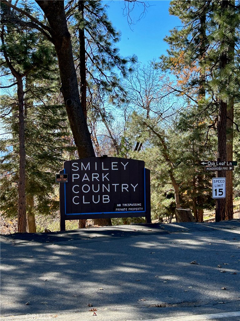 a view of a street sign