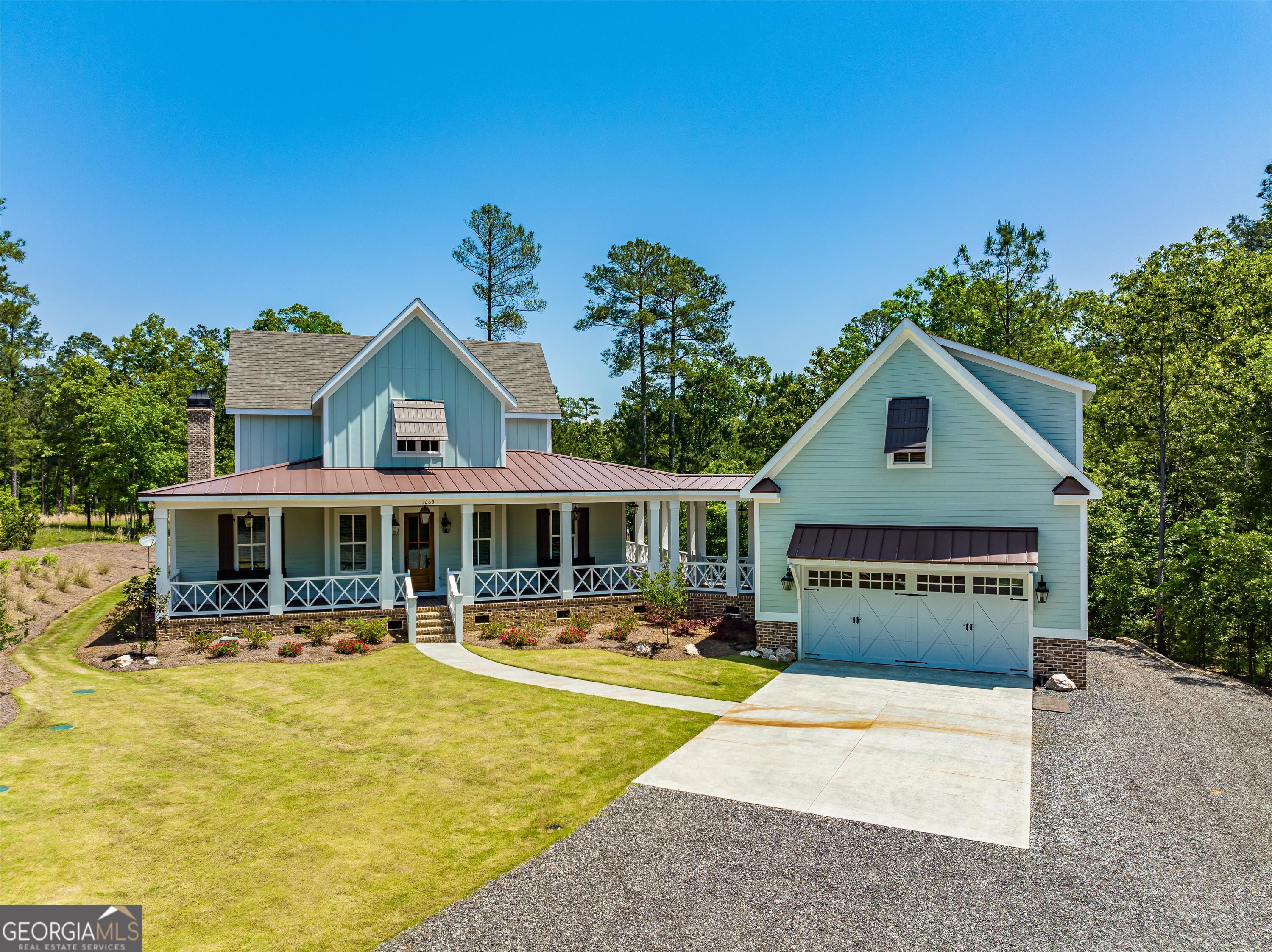 a front view of a house with swimming pool