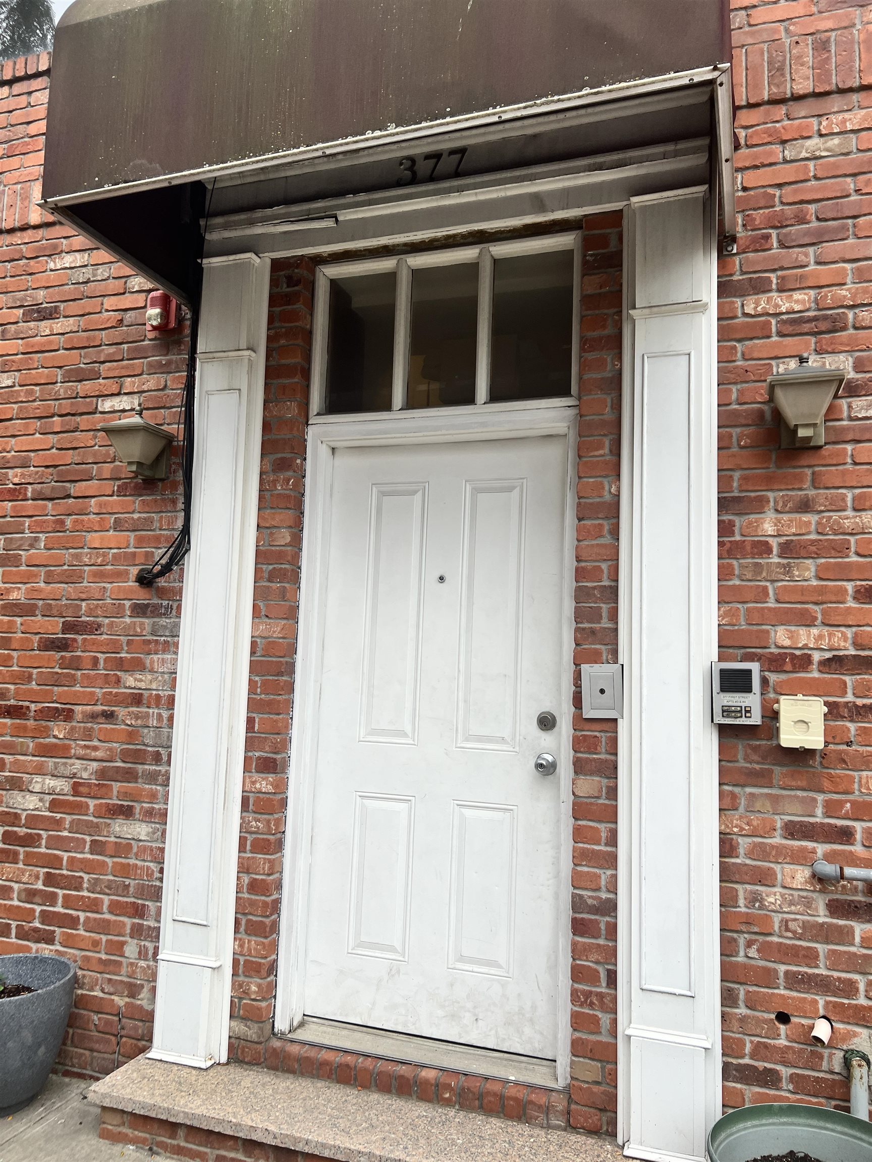 a view of front door of house