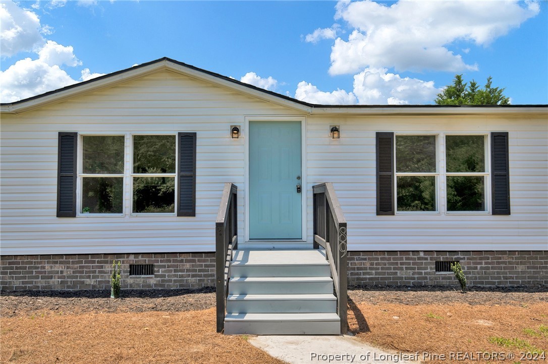 a front view of a house