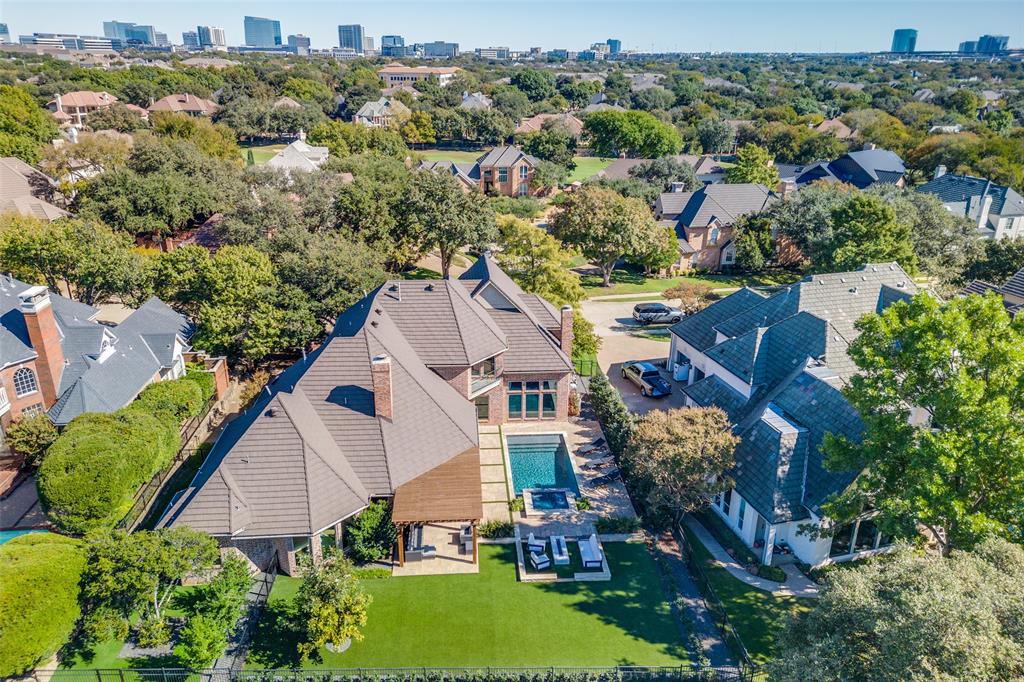 an aerial view of multiple house