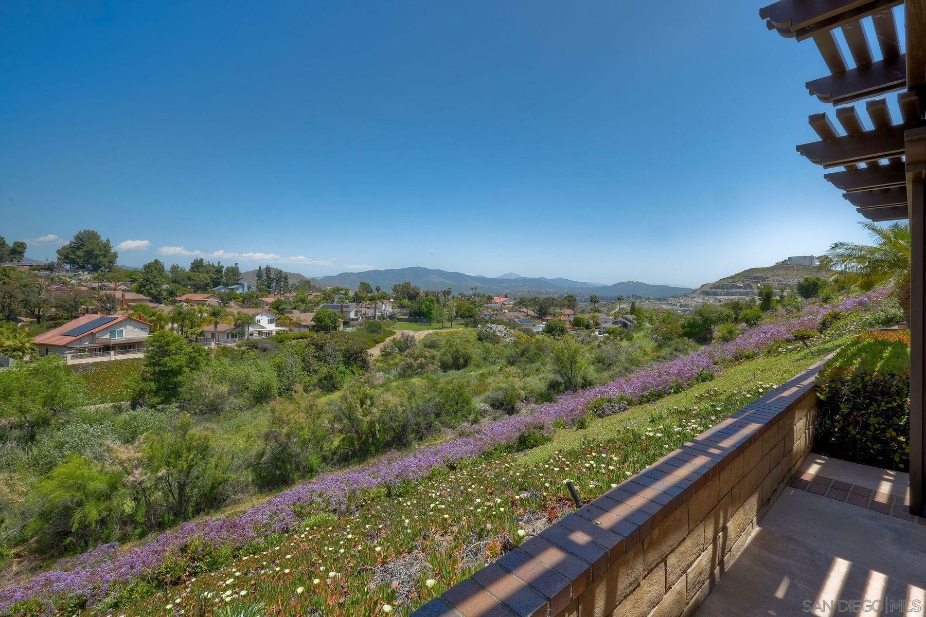 a view of a city from a balcony