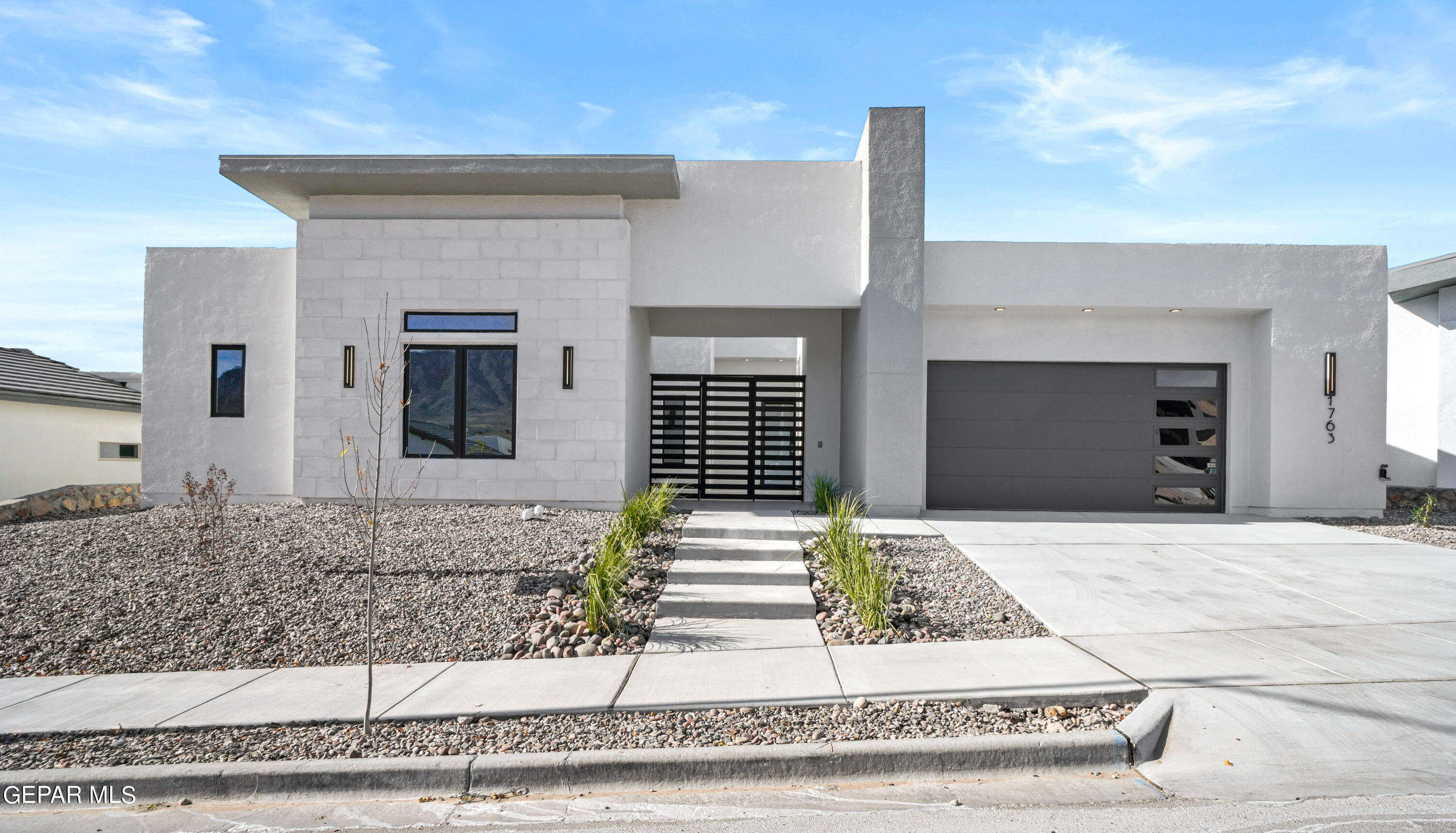 a front view of a house