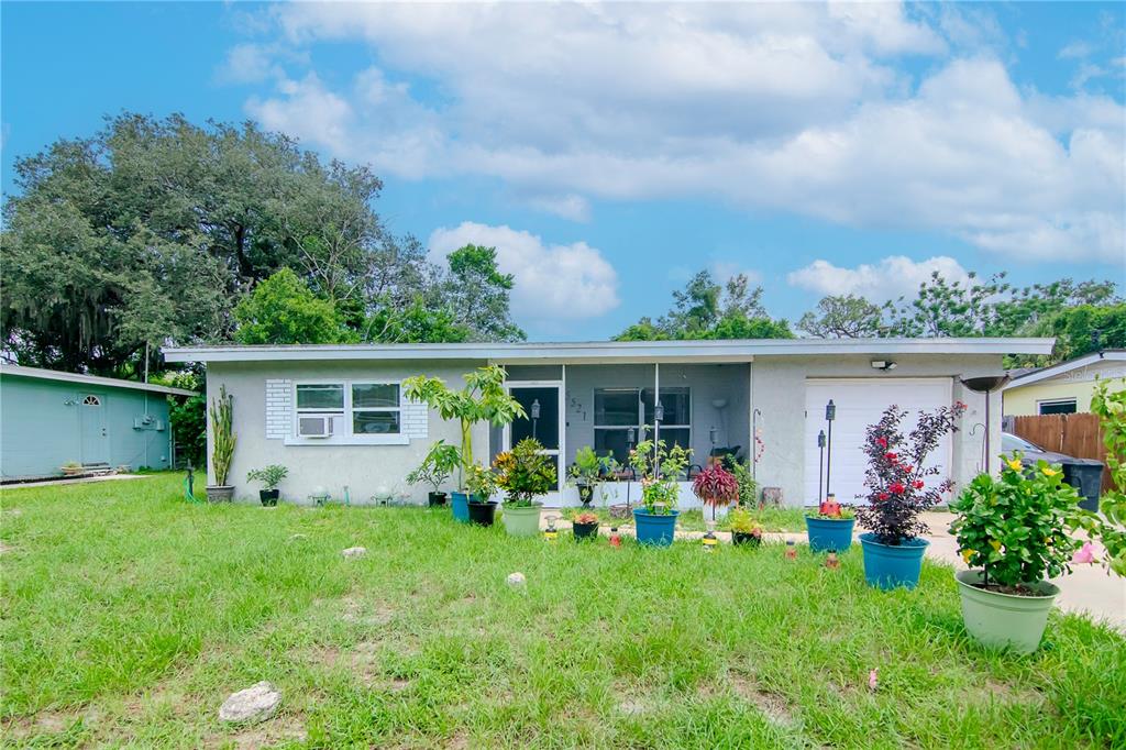 front view of house with an outdoor space