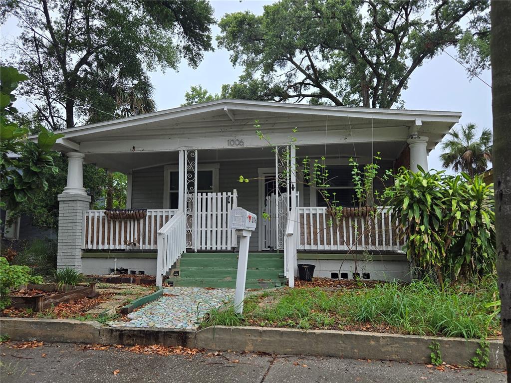 front view of a house with a porch