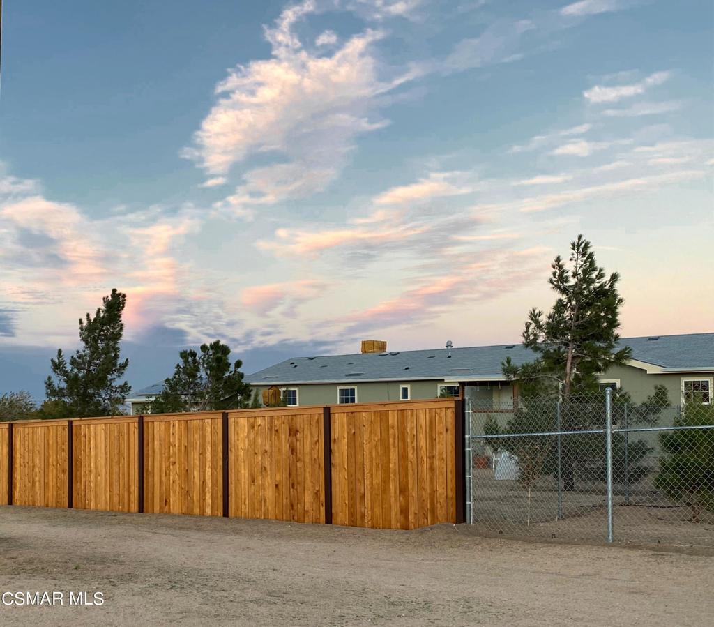 a view of a backyard