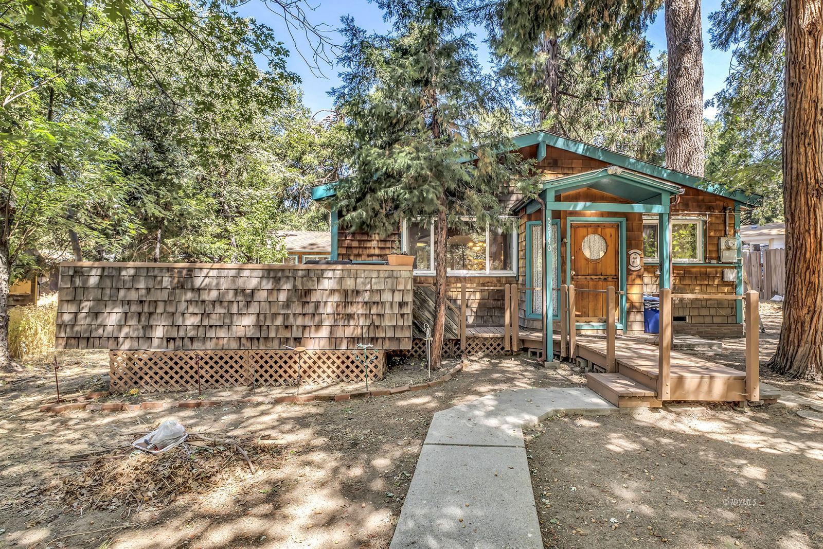 a front view of a house with a outdoor space